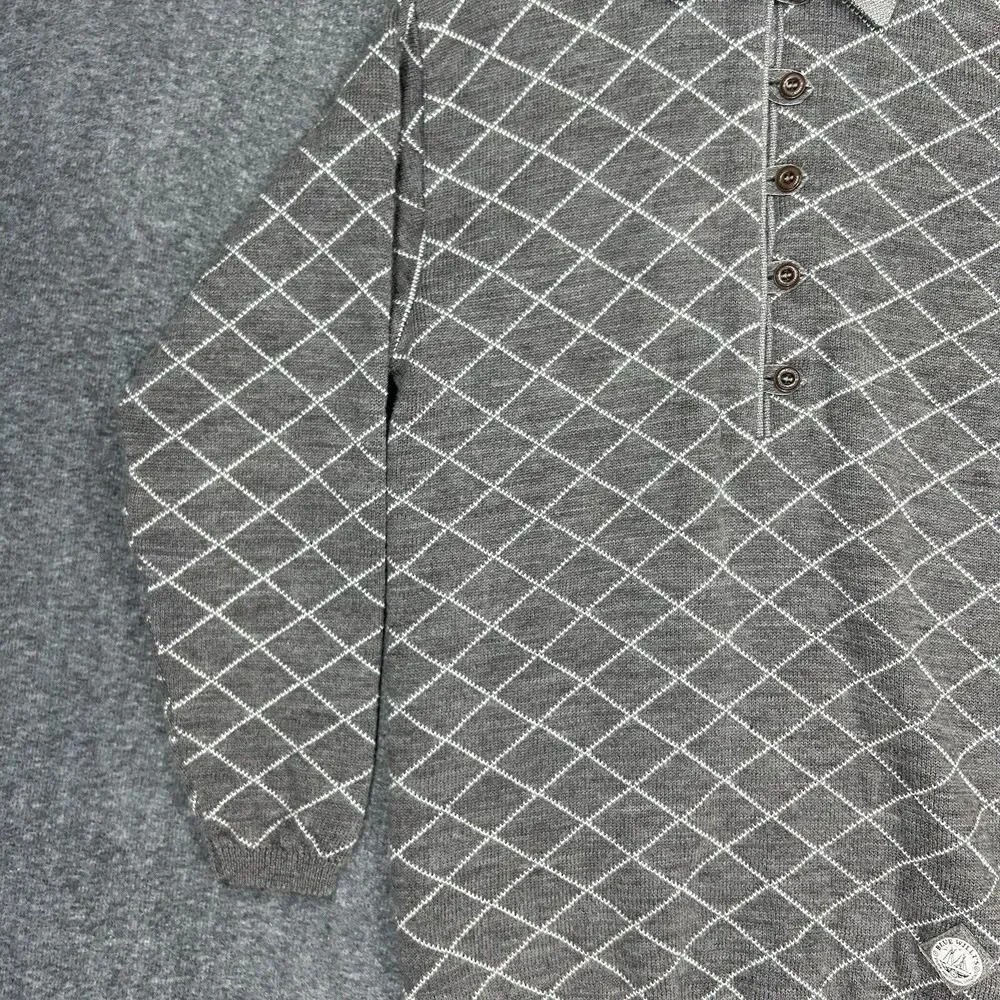Blue Willi's Sweater Pullover Knit Mens S Gray Wool Cotton Grandpa henley‎
